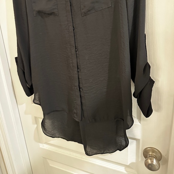 Ana black button up blouse size small - Picture 2 of 4